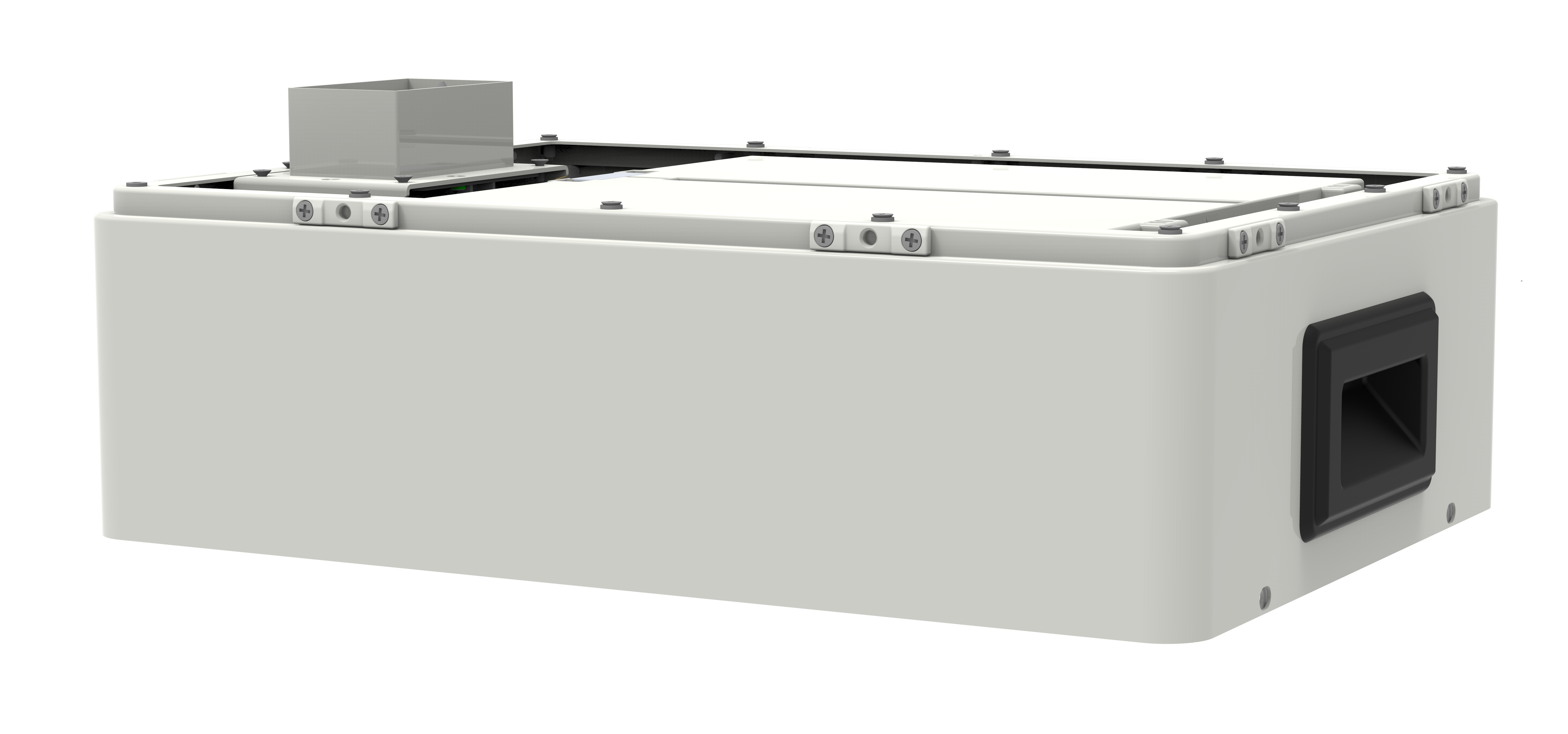 Solax Speicher Modul T-Bat-SYS HV  2.5 u. 3.6 Solax Speicher Modul T-Bat-SYS HV 2.5 u. 3.6: Rechteckiges Speichermodul mit Anschlüssen an der Seite.